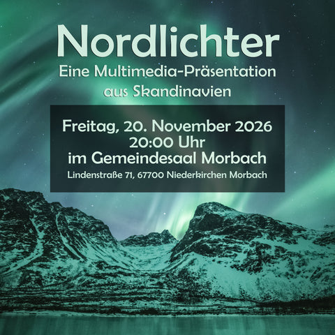 Ticket | Nordlichter – Eine Multimedia-Präsentation aus Skandinavien | 20.11.26