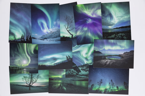 Postkarten Set Nordlichter