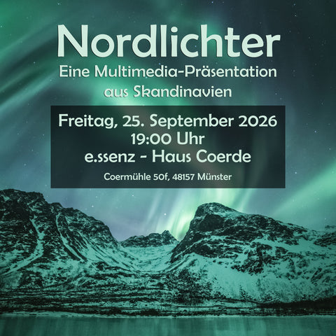 Ticket | Nordlichter – Multimedia-Präsentation mit 3-Gänge-Menü | 25.9.26 | Münster
